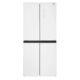 Kühlschrank mit Gefrierfach unten, mehreren Türen, NoFrost-Funktion, MPM-434-SBF-08, weißes Glas