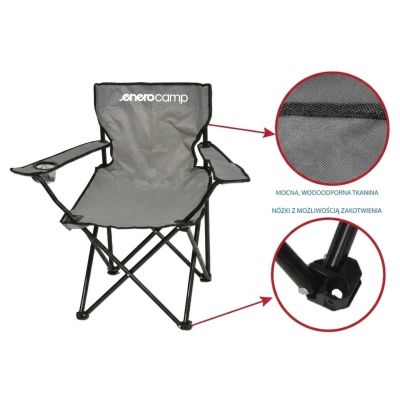 16. Klappbarer Campingstuhl 50 x 50 x 80 cm, Grau