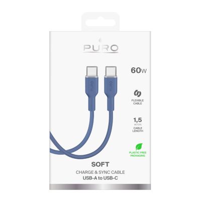 3. Puro ICON USB-C – USB-C-Kabel 1,5 m – Blau
