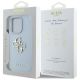 8. Guess Grained Big 4G Logo Small Classic Logo Hülle für iPhone 16 Pro - Blau