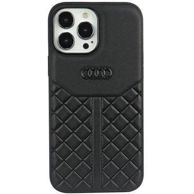 Audi Echtleder iPhone 13 Pro Max 6,7" schwarz/schwarz Hardcase AU-TPUPCIP13PM-Q8/D1-BK