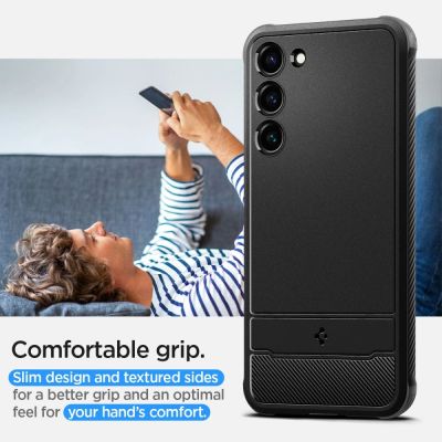 16. Spigen Rugged Armor Hülle für Samsung Galaxy S23 – mattschwarz