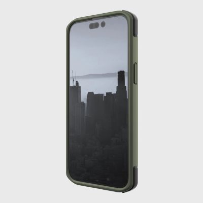 4. Raptic X-Doria Secure Case für iPhone 14 Pro Max mit gepanzerter MagSafe-Hülle grün