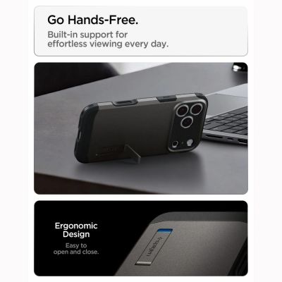 9. Spigen Tough Armor MagSafe Hülle für iPhone 18 Pro / 17 Pro - Schwarz