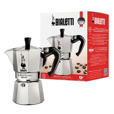 6. Bialetti Moka Express Moka-Kanne 0,3 l Aluminium, Schwarz