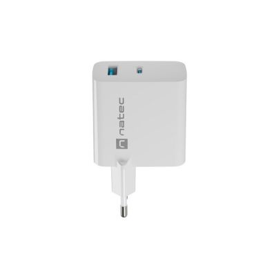 9. NATEC Ladegerät Ribera GAN 1x USB-A + 1x USB-C 45W Weiß NUC-2142