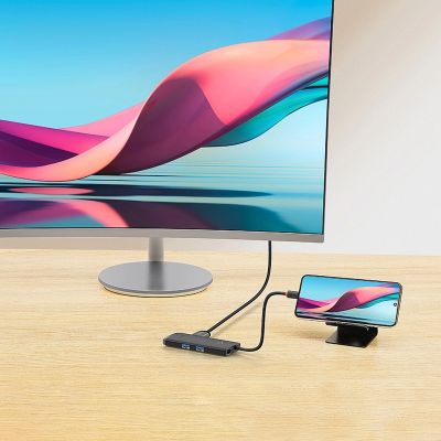 19. Baseus Lite Series multifunktionaler HUB USB Typ C - 2 x USB 3.0 / USB Typ C PD / HDMI 1,4 / SD / TF schwarz (WKQX050101)