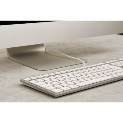 6. CHERRY KC 6000C für MAC Tastatur, universell, USB, QWERTZ, Neusilber