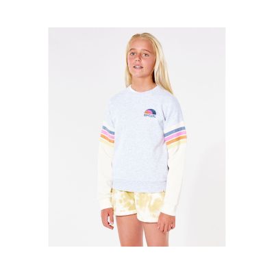 RIP CURL Surf Revival Crew Sweatshirt - Mädchen - Hellgrau