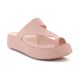 CROCS GETAWAY PLATFORM TOE LOOP IN PINK CARAMEL 210834-7AF
