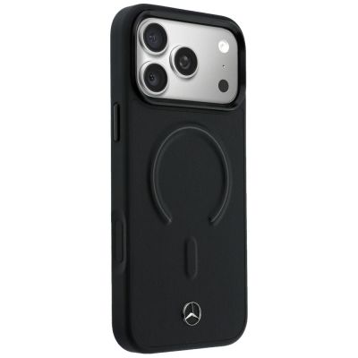 4. Mercedes Leder 3D MagSafe Hülle für iPhone 17 Pro Max - Schwarz