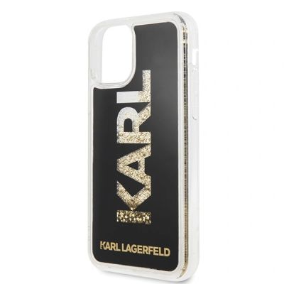 3. Karl Lagerfeld Karl Logo Glitzerhülle für iPhone 11 Pro - Schwarz