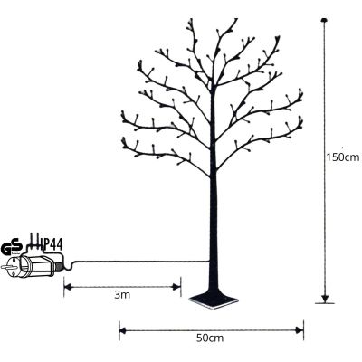 6. DEKORATIVER LED-BAUM 180 LED 150 CM WEISS LUCA
