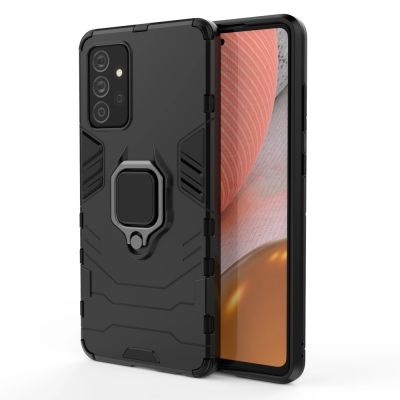 9. Ring Armor robuste Kickstand TPU/PC Panzer Handyhülle Hard Case für Samsung Galaxy A72 4G schwarz