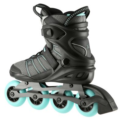 2. NILS Extreme NA14217 Rollschuhe schwarz und mint Größe 45