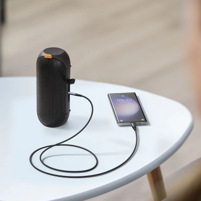 8. Joyroom Audio Transfer Series SY-A07 Miniklinke 3,5 mm / USB-C-Kabel 1,2 m – Schwarz