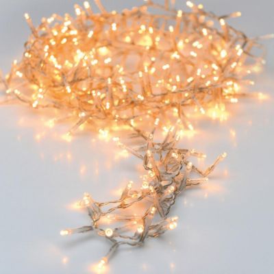 5. Lichterkette für den Weihnachtsbaum, 120 LEDs, warmweiß, transparentes Kabel