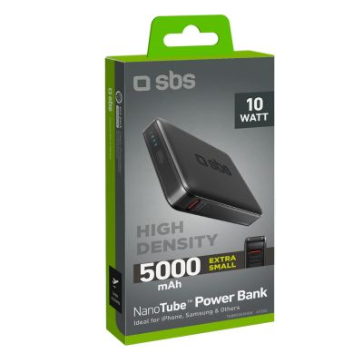 2. Powerbank SBS NanoTube 5000 mAh High-Density - schwarz