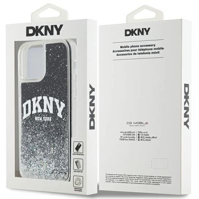 8. DKNY Liquid Glitter Big Logo iPhone 12 Pro/12 Hülle - Schwarz