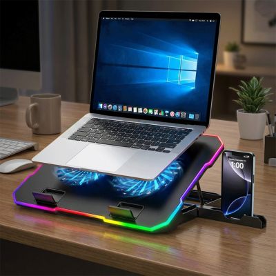 8. Wozinsky WDCX-A26 NitroCool RGB Gaming-Laptop-Kühlpad – Schwarz