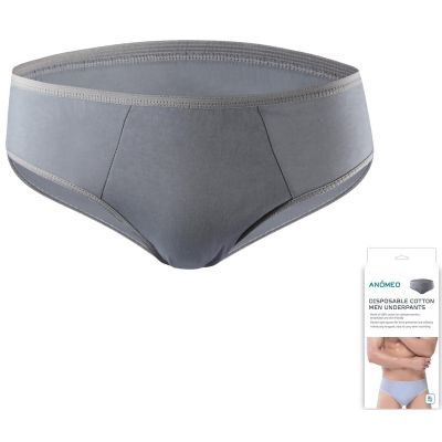ANOMEO Einweg-Unterwäsche für Herren (Baumwolle) XL – 6 Stück