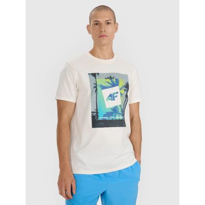 5. Herren-T-Shirt mit Aufdruck, regulär, Größe 4F 4FRSS25TTSHM2846-12S