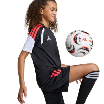 12. adidas Tiro 26 League Trikot für Kinder, schwarz und rot, KB1326