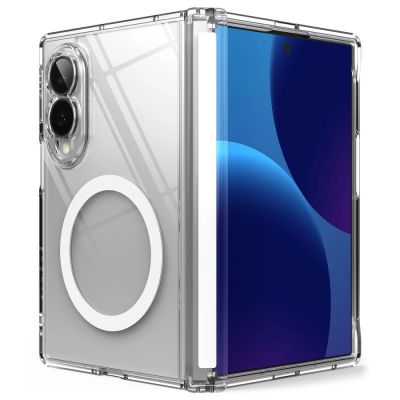 3. Ringke Fusion Flap Magnetische MagSafe-Hülle für Samsung Galaxy Z Fold 8 – Transparent