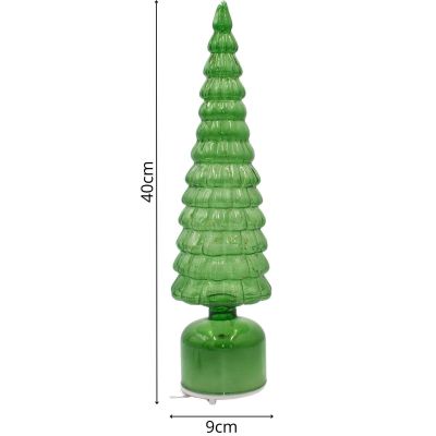 3. Dekorativer Weihnachtsbaum, grün, LED, 13 Kronen, warmweiß, 40 cm