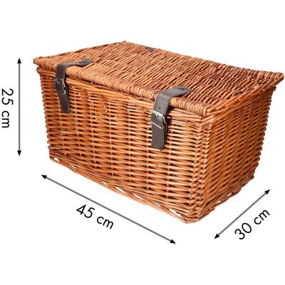 37. Fahrradkorb aus Weide für die vordere Fahrradausrüstung 45x30x25cm