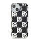 3. DKNY IML Checkered Mono Pattern Hülle für iPhone 15 / 14 / 13 – Schwarz