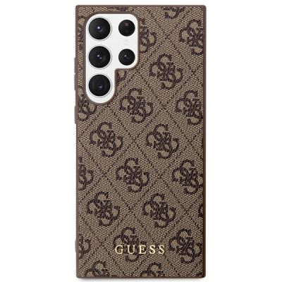 3. Guess GUHCS23LG4GFBR S23 Ultra S918 braun/braun Hartschalenetui 4G Metal Gold Logo