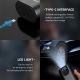 6. Rockbros 42720001001 elektrische Fahrradpumpe mit LED-Anzeige + USB-C – USB-A-Kabel – Schwarz