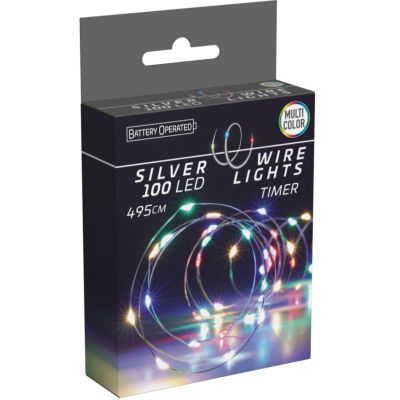 5. Batteriebetriebene Lichterkette mit 100 LEDs, mehrfarbig und mit Timer