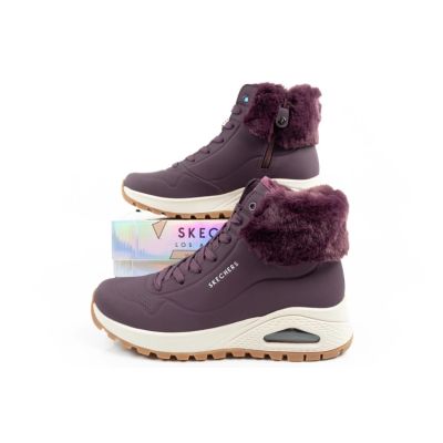 10. Skechers Uno Rugged Damen Isolierte Winterstiefel Lila