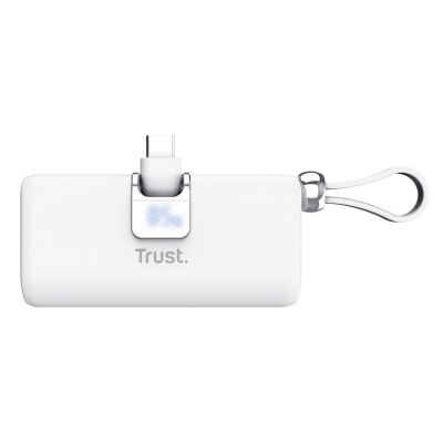 5. TRUST Pacto 5000 mAh Powerbank für die Hosentasche, Weiß
