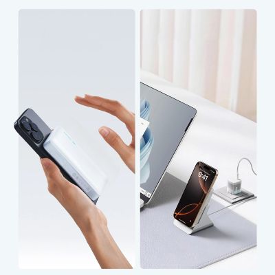 3. Cuktech WPB100N 20W 10000mAh Magnetische Powerbank mit Ständer - Weiß