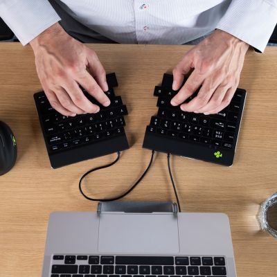 20. R-Go Tools Ergonomische R-Go Split Break v2 Tastatur mit Break-Software, QWERTY_US, kabelgebunden, Schwarz