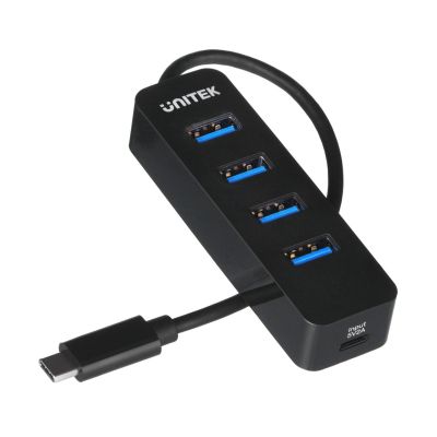 UNITEK Hub USB-C 4xUSB-A 3.1, aktiv, 10 W, H1117B