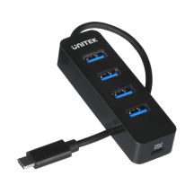 UNITEK Hub USB-C 4xUSB-A 3.1, aktiv, 10 W, H1117B