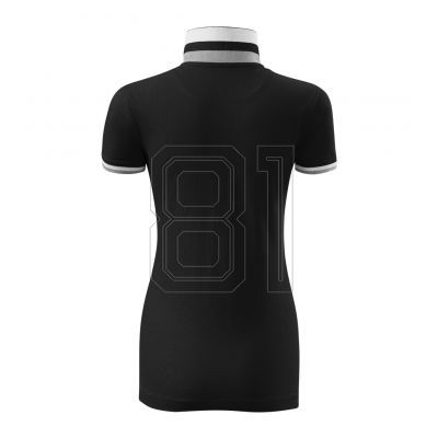 3. Malfini Collar Up W MLI-25701 Schwarzes Poloshirt