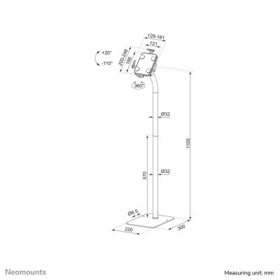14. ACC Bodenständer/FL15-625WH1 NEOMOUNTS Tablet