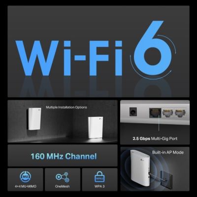 4. TP-Link AX6000 Mesh Wi-Fi 6 Weiß 1000, 2500 Mbit/s