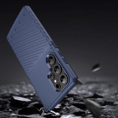 4. Thunder Case Hülle für Samsung Galaxy S25 Ultra Silikon Panzerhülle - Blau