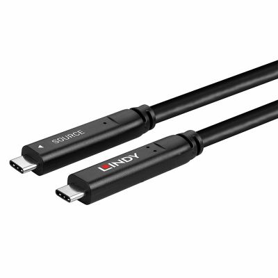 6. Lindy 43398 USB-Kabel USB 3.2 Gen 1 (3.1 Gen 1) 10 m USB-C 5 Gbit/s 60 W Schwarz