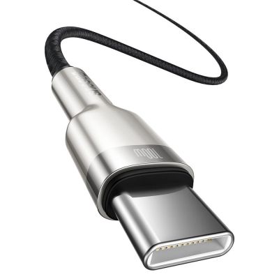 2. Baseus Cafule Series Metal Data USB-C / USB-C PD QC SCP 100W 5A 1 m Kabel - Schwarz