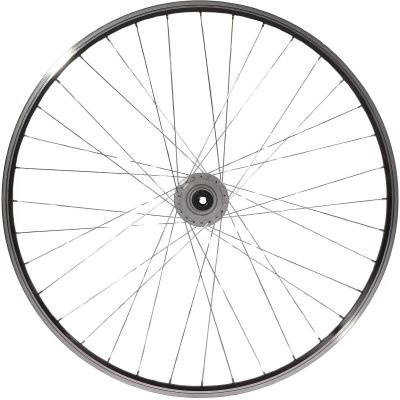 14. 28-Zoll-Vorderrad mit Shimano-Nabe, schwarze Felge