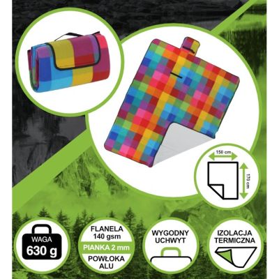 5. Strand- und Picknickdecke 170x150cm mit Aluminiumbeschichtung Enero Camp 1064093