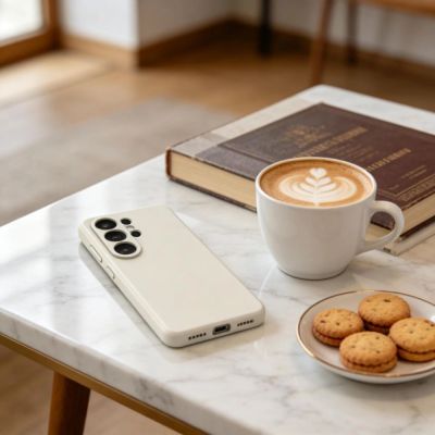 5. Tech-Protect Silikon-MagSafe-Hülle für Samsung Galaxy S26 Ultra – Beige