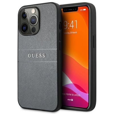 Guess GUHCP13LPSASBGR iPhone 13 Pro / 13 6,1" grau/graues Saffiano-Armband